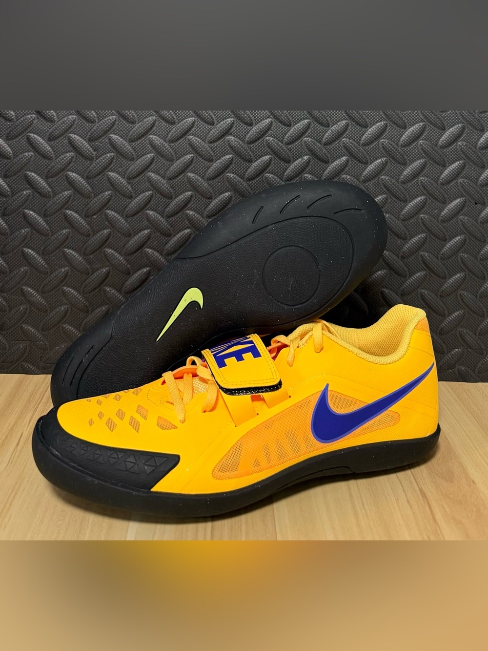 Nike Zoom Rival SD 2 Citron Indigo Throwing Track Shoes FZ9665-800 Mens Size 10